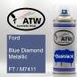 Preview: Ford, Blue Diamond Metallic, FT / M7411: 400ml Sprühdose, von ATW Autoteile West.